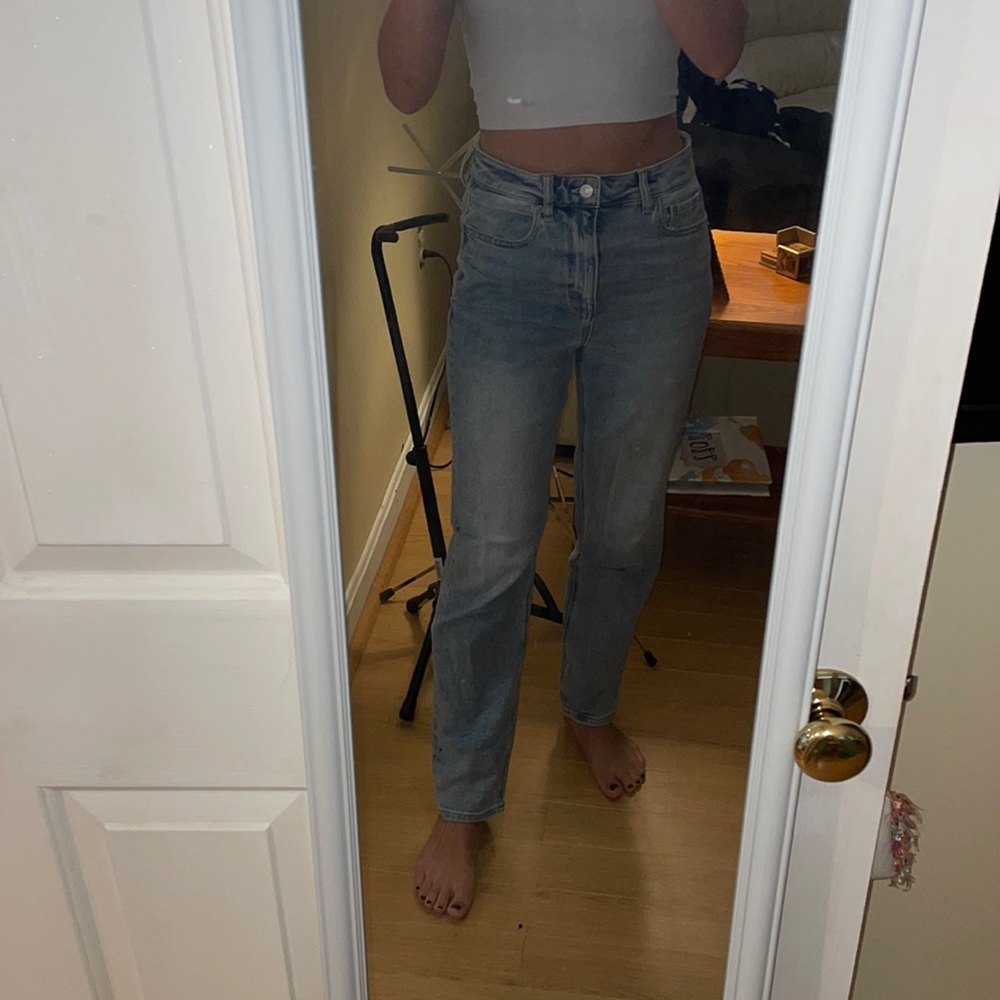American eagle size 4R high rise bootcut light wash jeans